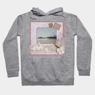 Happy Easter Santa Monica Pier Greeting Hoodie